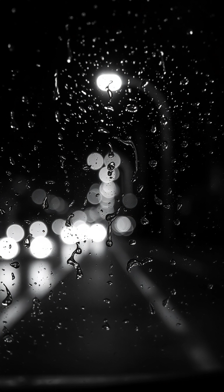 iPhone Night Car Rain Elegant Background